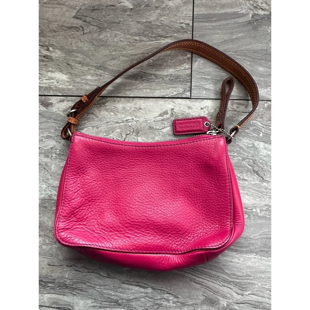 2005 Coach Vintage Chelsea Hobo Pink Pebbled Leather Shoulder8E96
